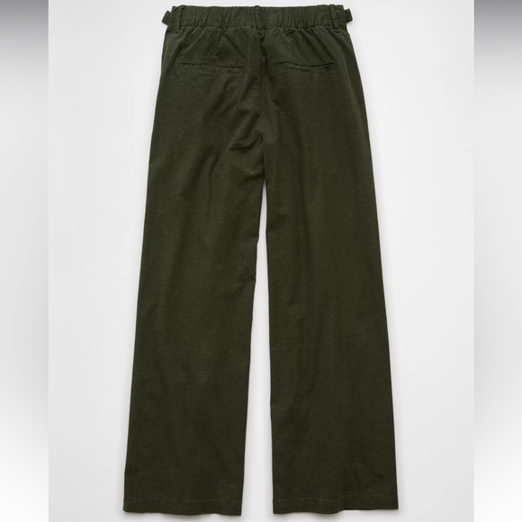 AE Stretch Linen-Blend High-Waisted Wide-Leg Trouser - Picture 4 of 5